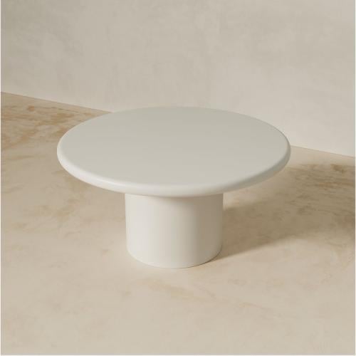 طاوله قهوه لون ابيض سطح خشب ناعم