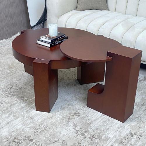 طاوله قهوه لون بني