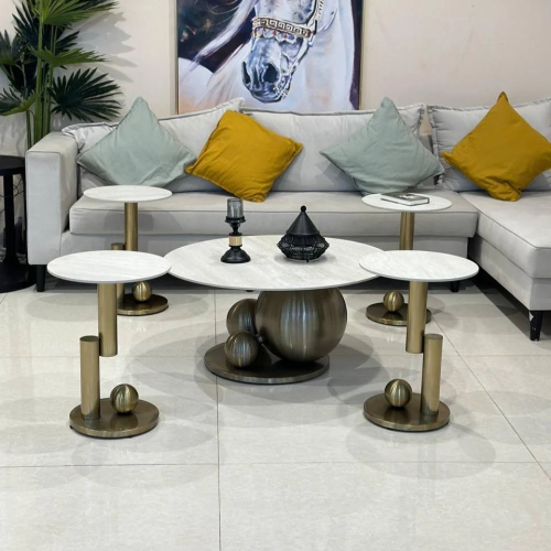 طقم طاولات سيراميك 5 قطع