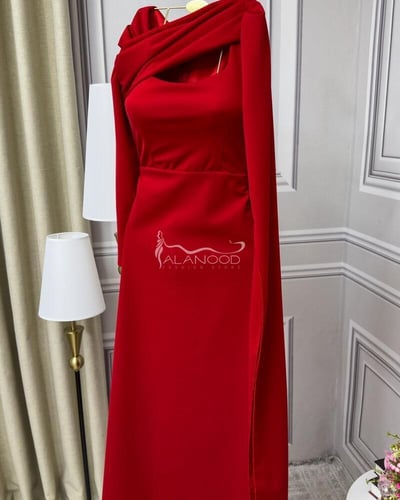 فستان ناعم عصري باربي احمر مناسب للاحتفالات