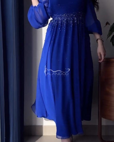 فستان أمهات نيلي فخم جدآ