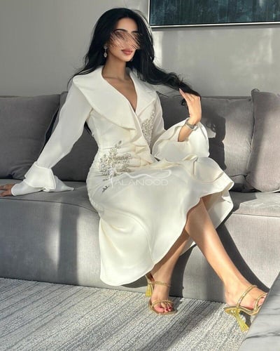 فستان الهبة عيد 2024 بتصميم أنيق ومطرز