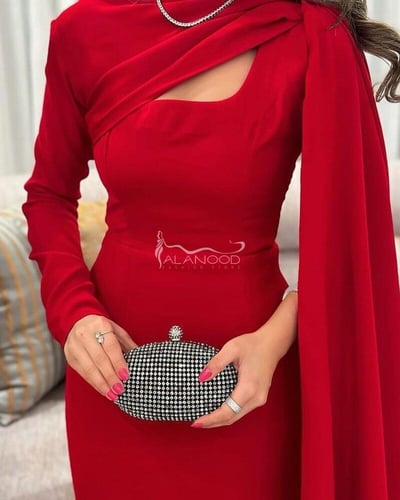 فستان ناعم عصري باربي احمر مناسب للاحتفالات