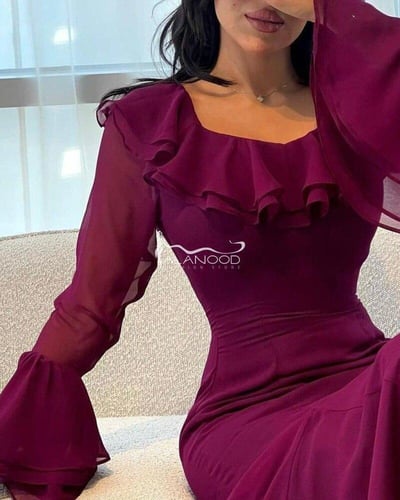 فستان رمضاني انيق خامة جورجيت