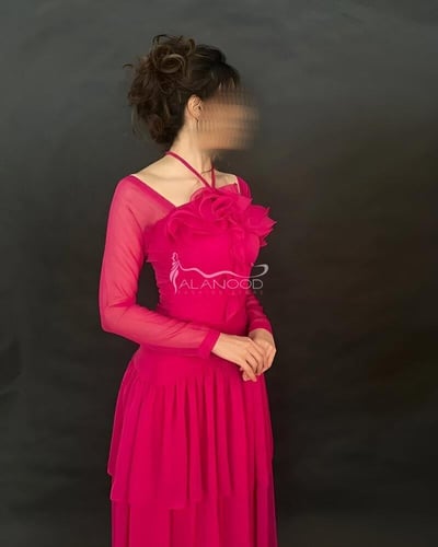 فستان فوشي ناعم أنيق للعيد 2025