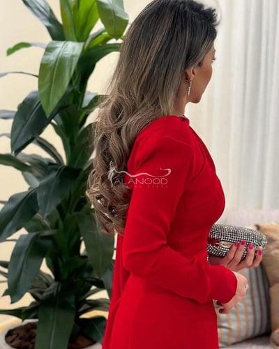 فستان ناعم عصري باربي احمر مناسب للاحتفالات