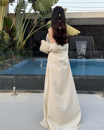 جمبسوت رمضاني مميزة بلون بيج انيق