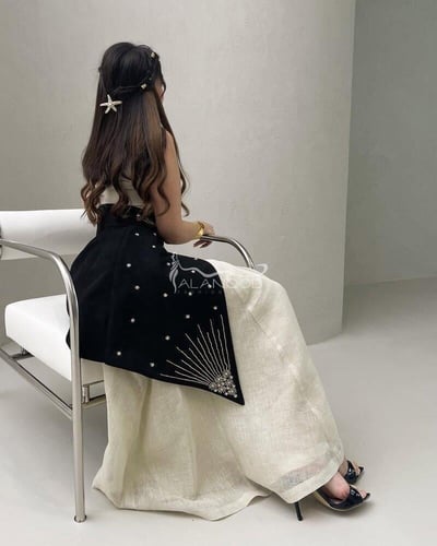 فستان رمضاني تصميم العنود - فستان أنيق بلون البيج...