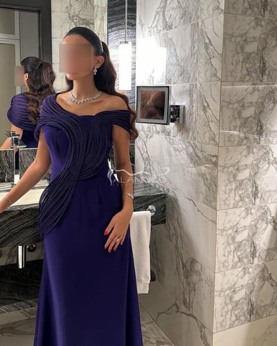 فستان غيداء موف بخامة باربي