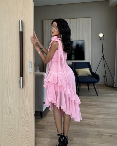 فستان قمر ناعم موف-وردي-اخضر-احمر-سماوي-برتقالي