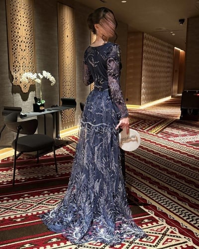 فستان جورجينا كحلي سهرة