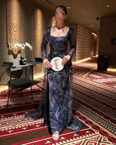 فستان جورجينا كحلي سهرة