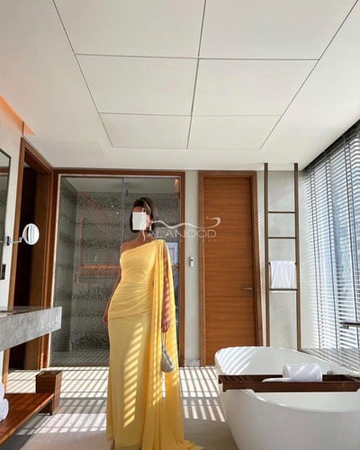 فستان ليموني جذاب ناعم وانيق