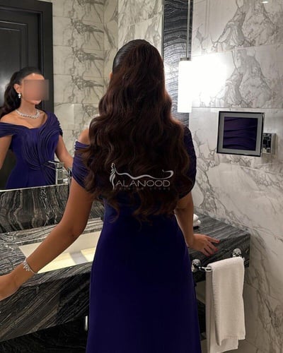 فستان غيداء موف بخامة باربي