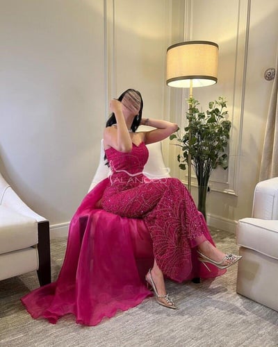 فستان سهره فوشي بكلفة فاخرة بشال اورجانزا مميز