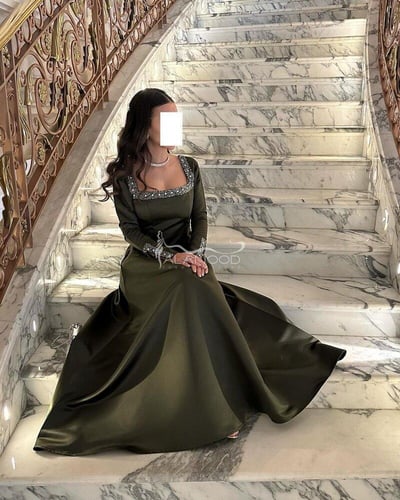 فستان سهرة كلوش زيتي ميكادو كوري