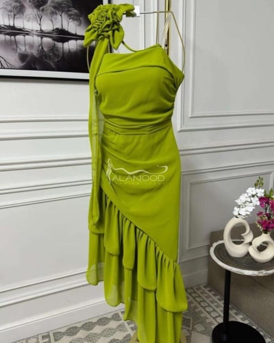 فستان قمر ناعم موف-وردي-اخضر-احمر-سماوي-برتقالي