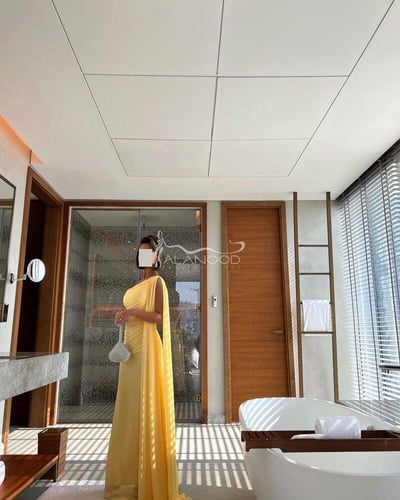 فستان ليموني جذاب ناعم وانيق