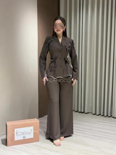 بدلة بني راقية باكمام