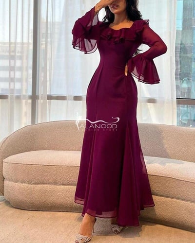 فستان رمضاني انيق خامة جورجيت