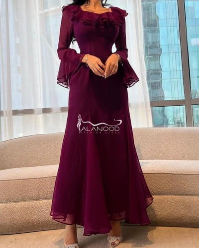 فستان رمضاني انيق خامة جورجيت