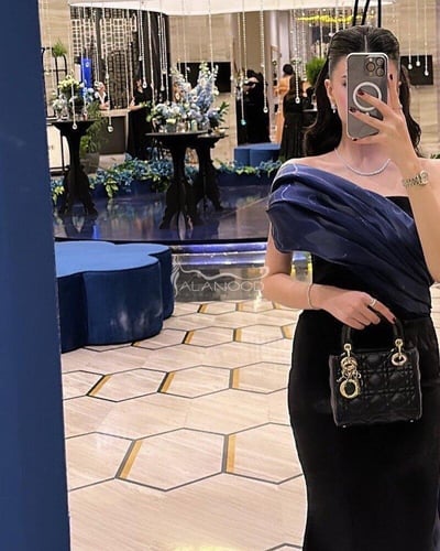 فستان تخرج حفلات مناسبات اسود راقي بتصميم مبتكر