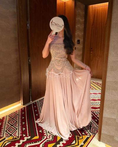 فستان سهرة كرستال فخم وانيق