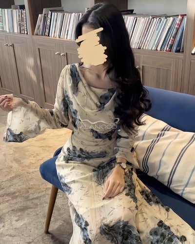 فستان شيفون مشجر للعيد بتصميم أنيق