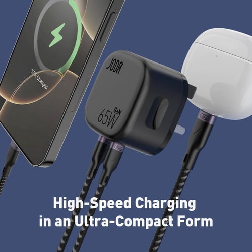 شاحن جداري JODA فولت بود بقوة 65 واط بمنفذين تايب...