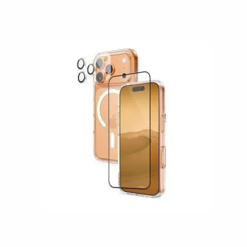 بكج حماية جوال 4*1 ارمو برو ايفون 17 برو ماكس شفاف...