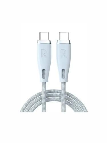 سلك شاحن راف باور usb-c قماش سماوي 1.2م