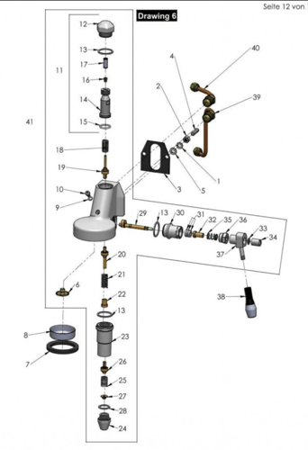 صمام ذراع رأس مجموعة E61 نحاسي C219900425-2200000...