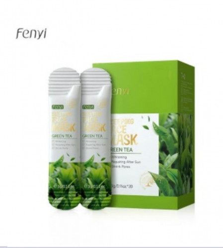 قناع الوجه النوم بالشاي الأخضر