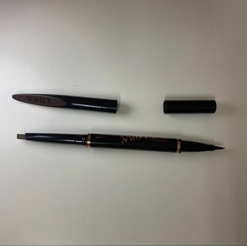 محدد حواجب بني + ايلاينر ذات لون اسود ماركة لورا