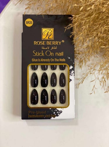 اظافر روز بيوتي مكونه من 24 ظفر متعددت اللوان ذاتي...
