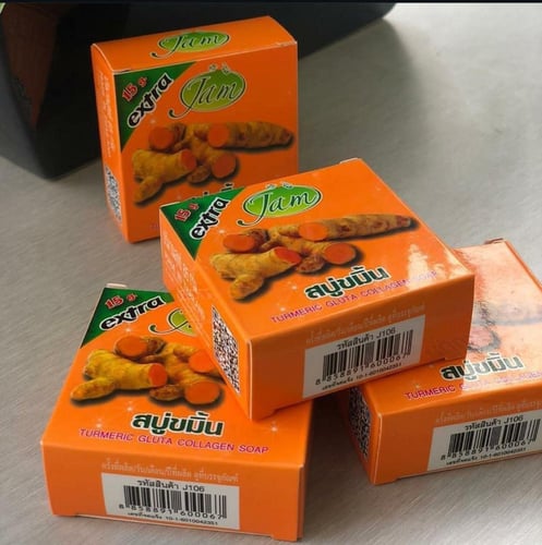 صابون الكركم من جام، الكركم، جلوتا كولاجين، مستخلص...