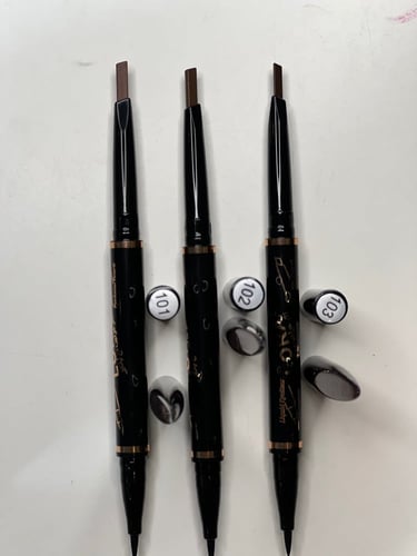 محدد حواجب بني + ايلاينر ذات لون اسود ماركة لورا