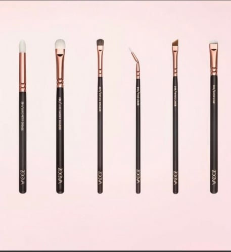 زويفا طقم من 12 فرشاة للعيون بني