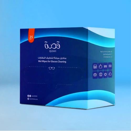 Wet wipes for cleaning glasses