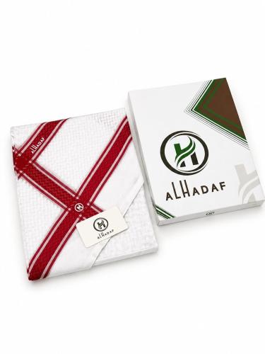 شماغ ابيض خط احمر الهدف