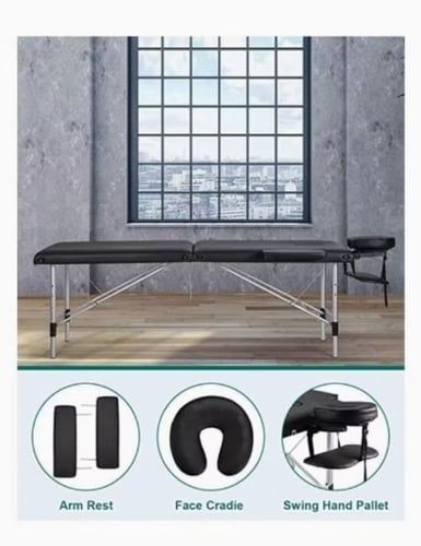 سرير مساج محمول من الالمنيوم خفيف الوزن