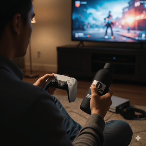 قارورة من الفولاذ المقاوم للصدأ ( شعار بلايستيشن )...