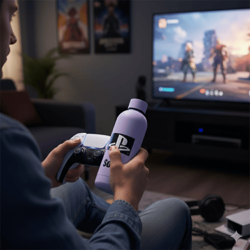 قارورة من الفولاذ المقاوم للصدأ ( شعار بلايستيشن )