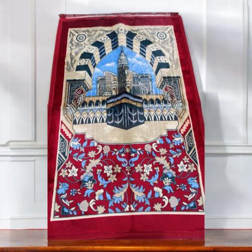 سجادة صلاة - سجادة صلاة سميكة بتصميم الكعبة المشرف...