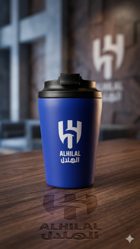 كوب قهوة - كوب نادي الهلال اللون ( الأزرق ) الشكل...