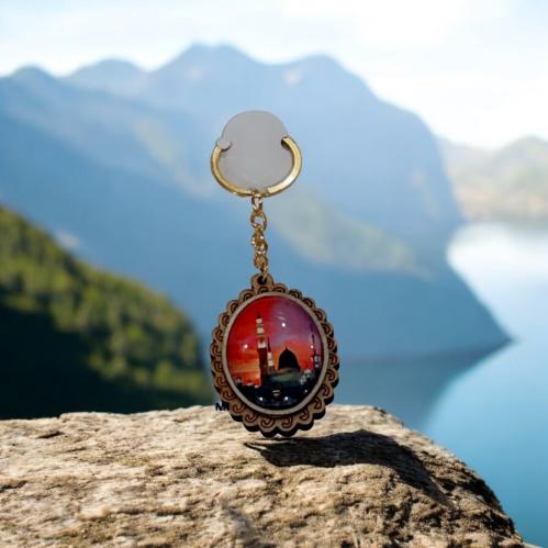 ميدالية - ميدالية خشبية بطباعة الحرم النبوي الشريف...