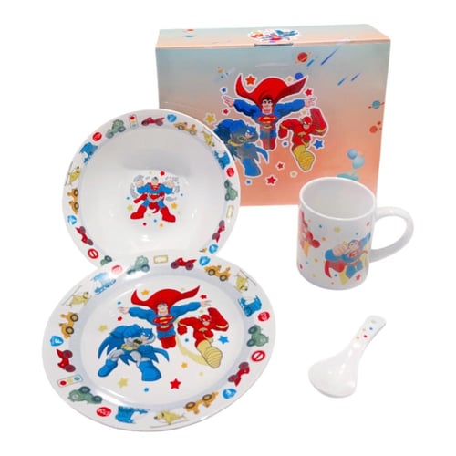 طقم مائدة - طقم مائدة 4 قطع للاطفال والصغار بشخصية...