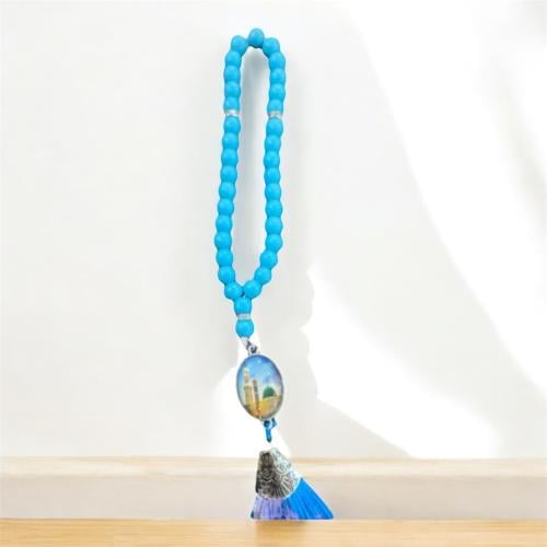 سبحة - سبحة بتصميم الروضة الشريفة - اللون الأزرق ا...