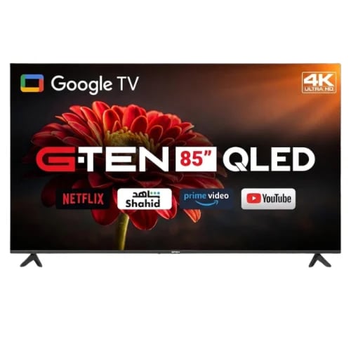 شاشة جي تن QLED سمارت 85 بوصة 4K Google TV واي فاي...