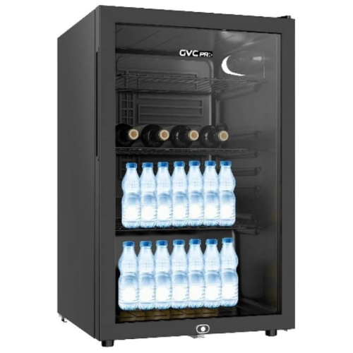 ثلاجة عرض GVC PRO 90 لتر – باب زجاج أسود وأداء تبر...